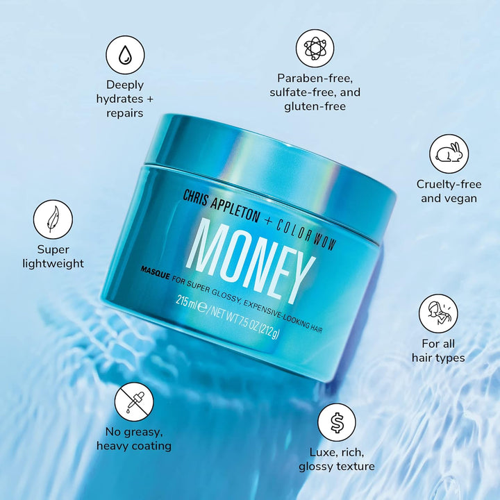 COLOR WOW Moisturizing Haarmaske Money 215 ml – Maske für trockenes und geschädigtes Haar, feuchtigk