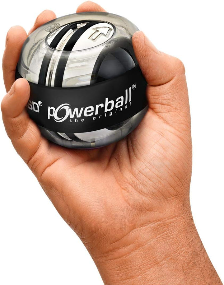 Powerball Autostart Core, gyroskopischer Handtrainer mit Metallrotor inkl. Aufziehmechanik, transpar