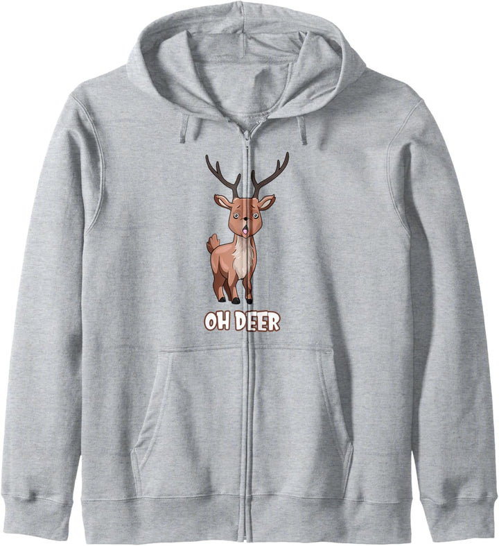 Oh Deer Hirsch Reh Shirt Weihnachten Rentier Kapuzenjacke