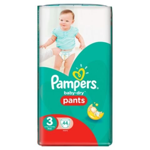 Pampers Baby-Dry Pants Taille 3, 6-11 kg, 44 Couches-Culottes Grösse 3 (44 Stück), Grösse 3 (44 Stüc