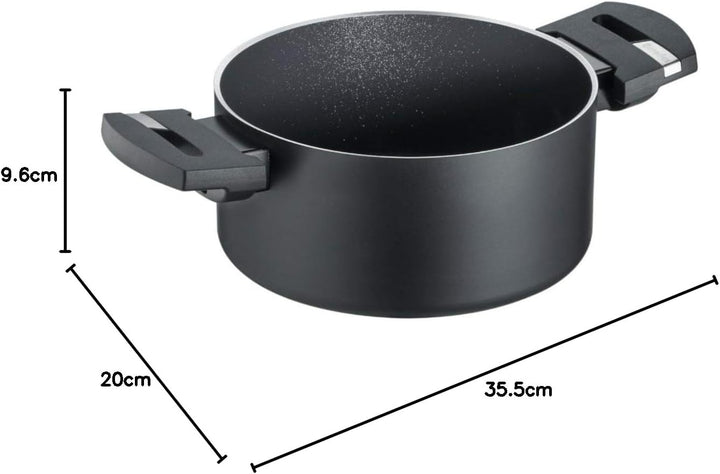 Berndes Topf 24 cm, b.green Alu Recycled Induction, Kochtopf hergestellt zu 100% aus recycelten Getr