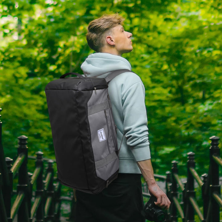 Laripwit Sporttasche Herren, 40L Reisetasche Rucksack Trainingstasche mit Schuhfach & Nassfach, Wass