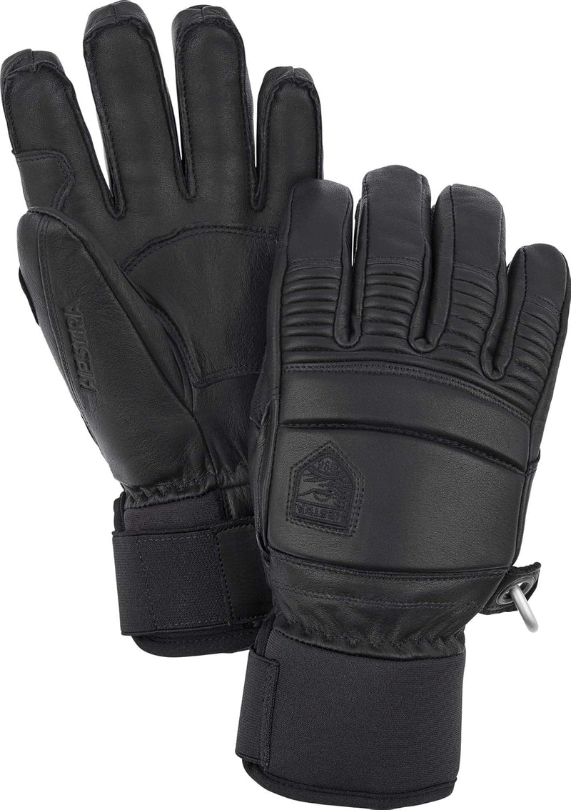 HESTRA Leather Fall Line - Short Freeride 5-Finger Snow Glove with Superior Grip for Skiing, Snowboa