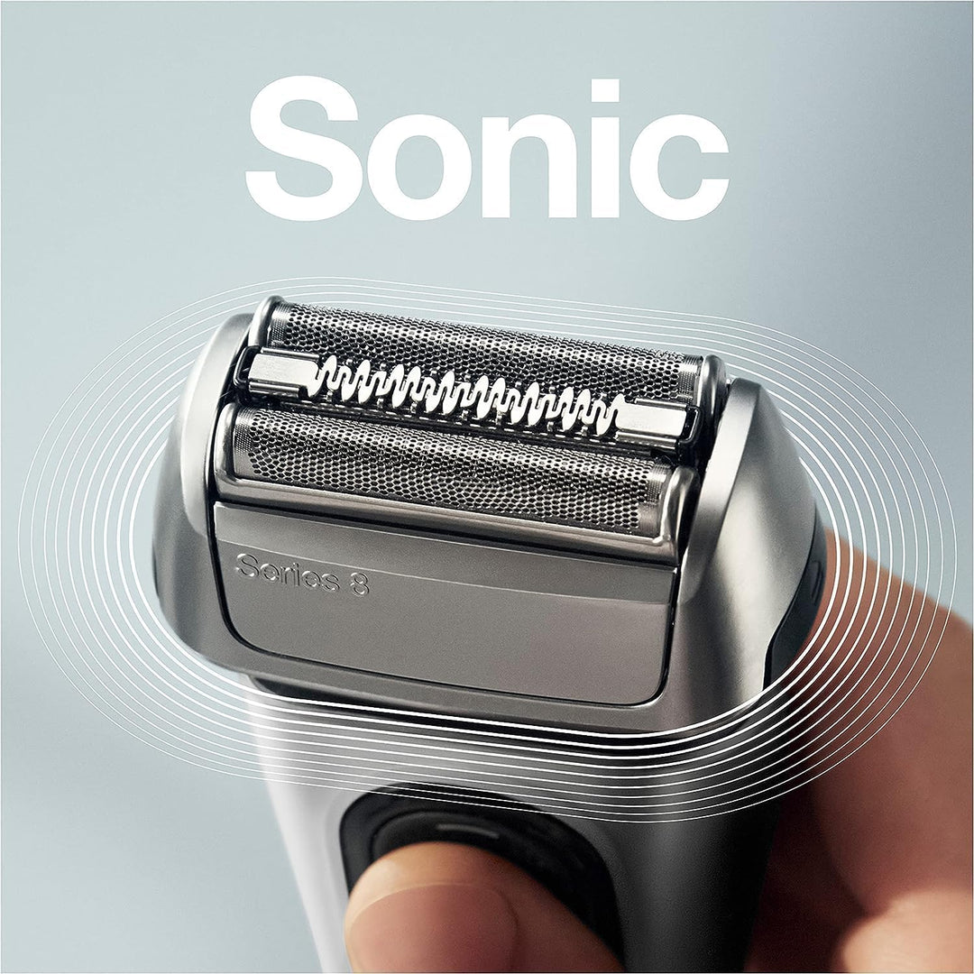 Braun Series 8 Rasierer Herren mit 3+1 Scherkopf, Elektrorasierer & Trimmer für Präzision, Sonic-Tec