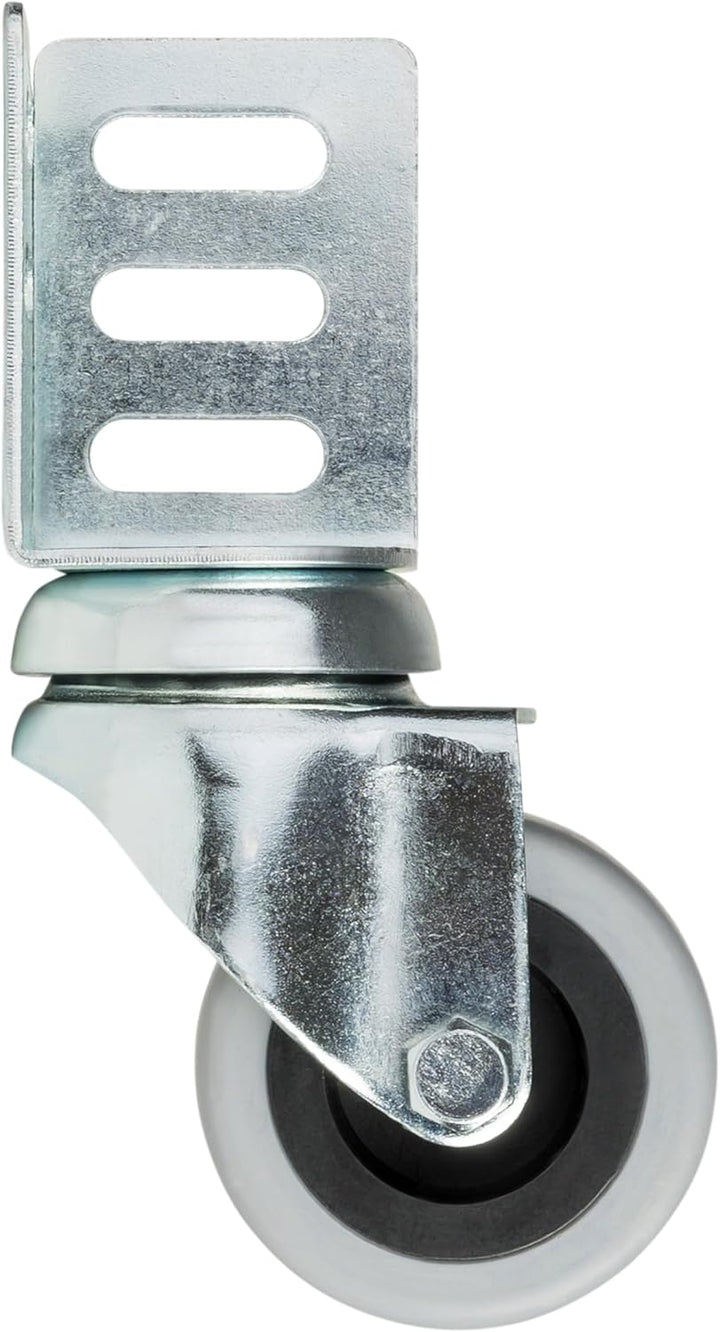 Dörner + Helmer Lenkrollen mit Winkelblech, 4er-Set, 50mm x 22mm, 120kg Tragkraft, 52mm x 37mm Winke