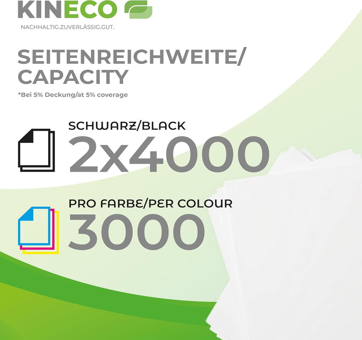 Kineco 5X Toner ersetzt TK5240 2X bk 1x CMY Multipack für Kyocera Ecosys M5526cdw P5026cdn