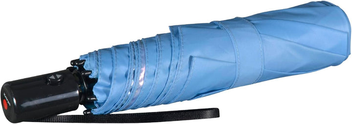 Knirps Taschenschirm Slim Duomatic Auf-Zu-Automatik Blue - Irisierend - Uv-schutz, Blue - Irisierend