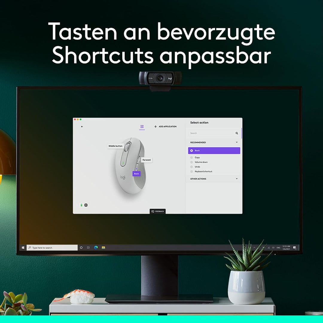 Logitech Signature M650 L Left Kabellose Maus - für grosse linke Hände, Leise Klicks, Anpassbare Sei
