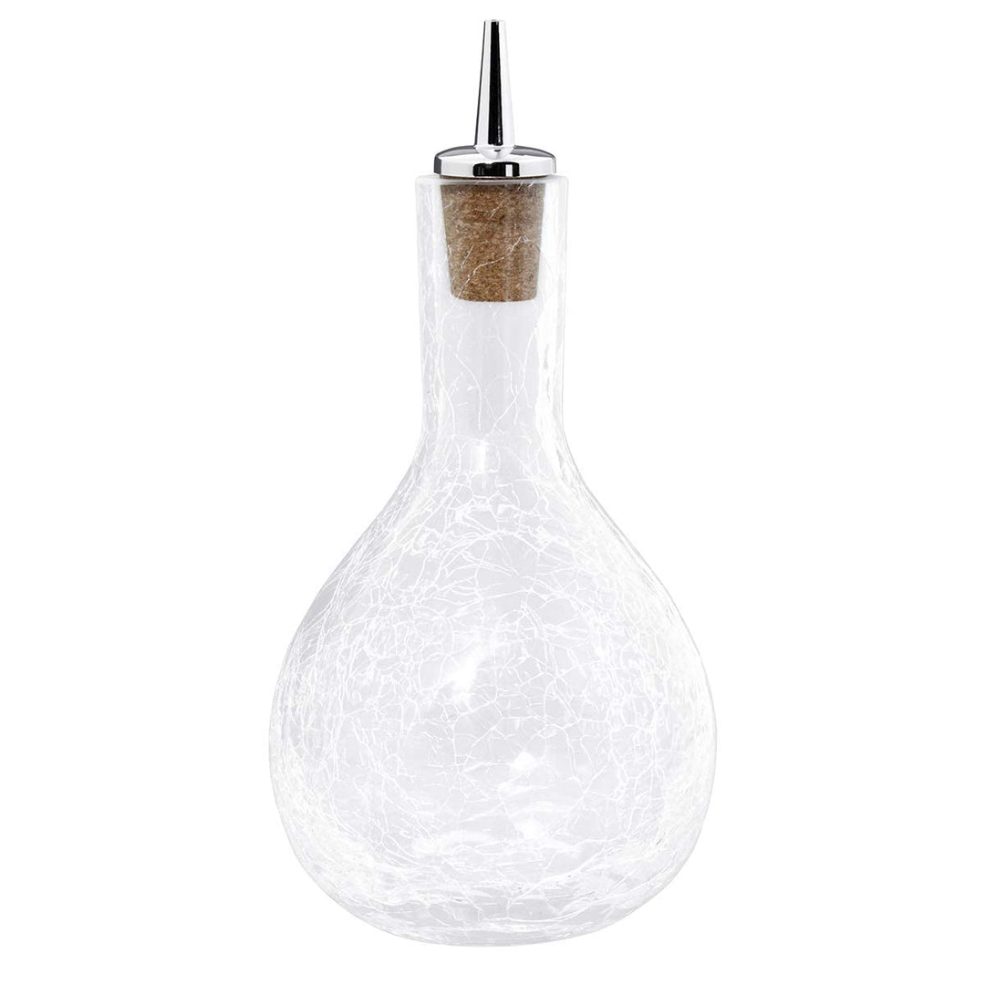 Cocktail Dash Bottle 285ml. - Craquelé Glas mit verchromten Ausgiesser 4000948000083