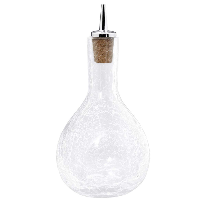 Cocktail Dash Bottle 285ml. - Craquelé Glas mit verchromten Ausgiesser 4000948000083