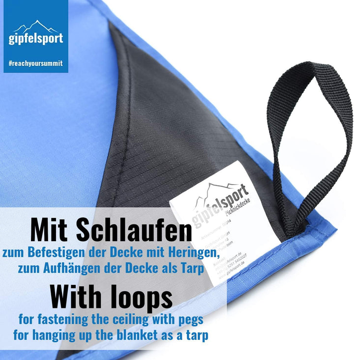 gipfelsport Picknickdecke - Outdoor Picknick Decke I Stranddecke, wasserdicht, waschbar, sandfrei I