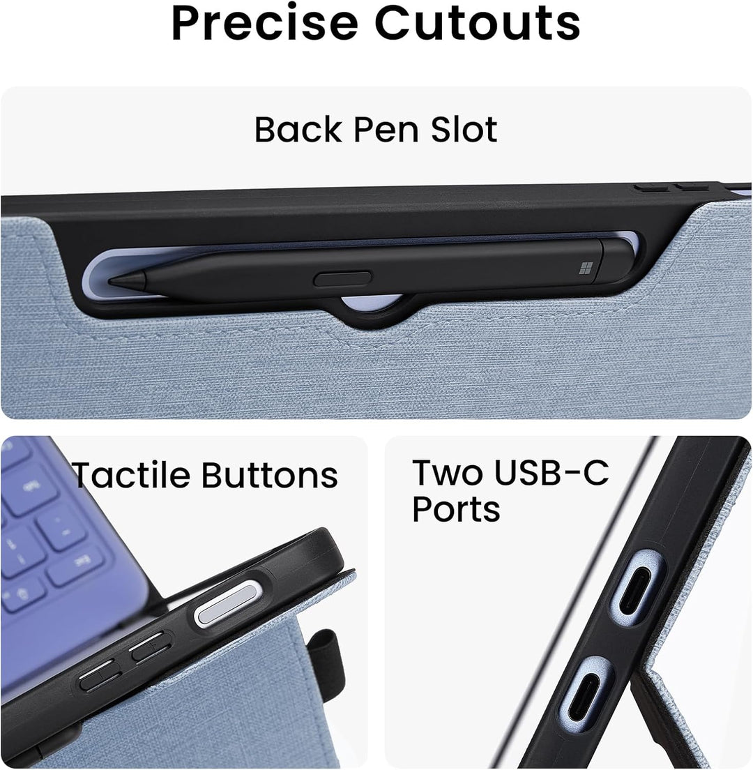 Omnpak Hülle für Microsoft Surface Pro 12 （2025 ） 12 Zoll, Lightweight Protective, Multiple Angle, S
