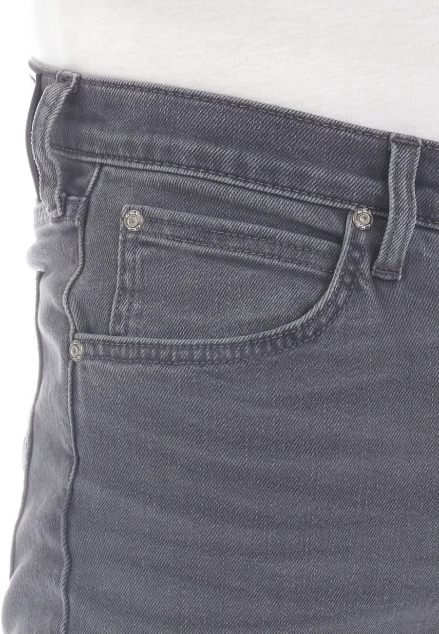 Lee Herren Jeans Regular Fit Daren Zip Fly Hose Straight Jeanshose Baumwolle Denim Stretch Blue Schw