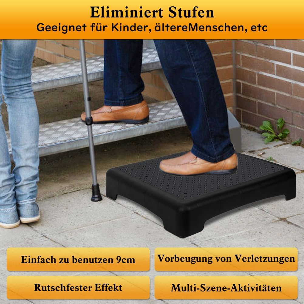 YHANEC Trittstufe Indoor & Outdoor, Steighilfen für ältere Menschen, Fussstützen mit Rutschschutz, H