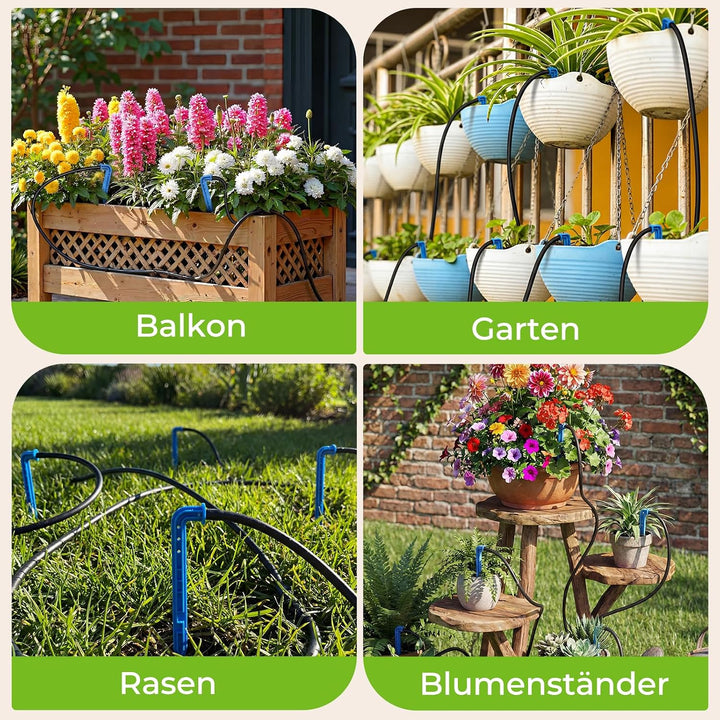 Solar Bewässerungssystem, Garten Automatisches Bewässerungs mit 22 Modi Timer, 15M Schlauch &amp; 15 Tro