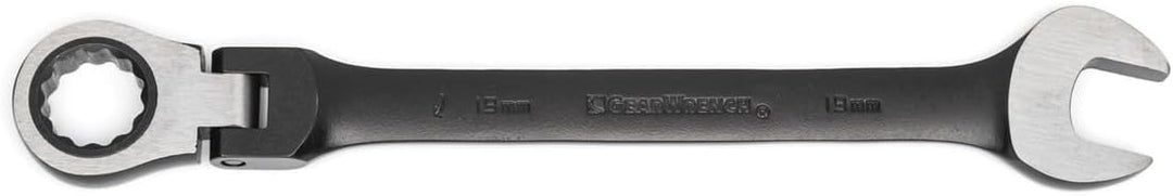 GearWrench 9901DBE Ringmaulschlüssel mit Ratsche Schwenkbar Set Metrisch, 8 - 19 mm, Schwarz, 12 Stü