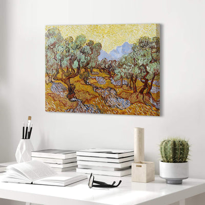 PICANOVA – Vincent Van Gogh Olive Trees 60x40 cm – Bild auf Leinwand – Leinwandbild – Premium Leinwa