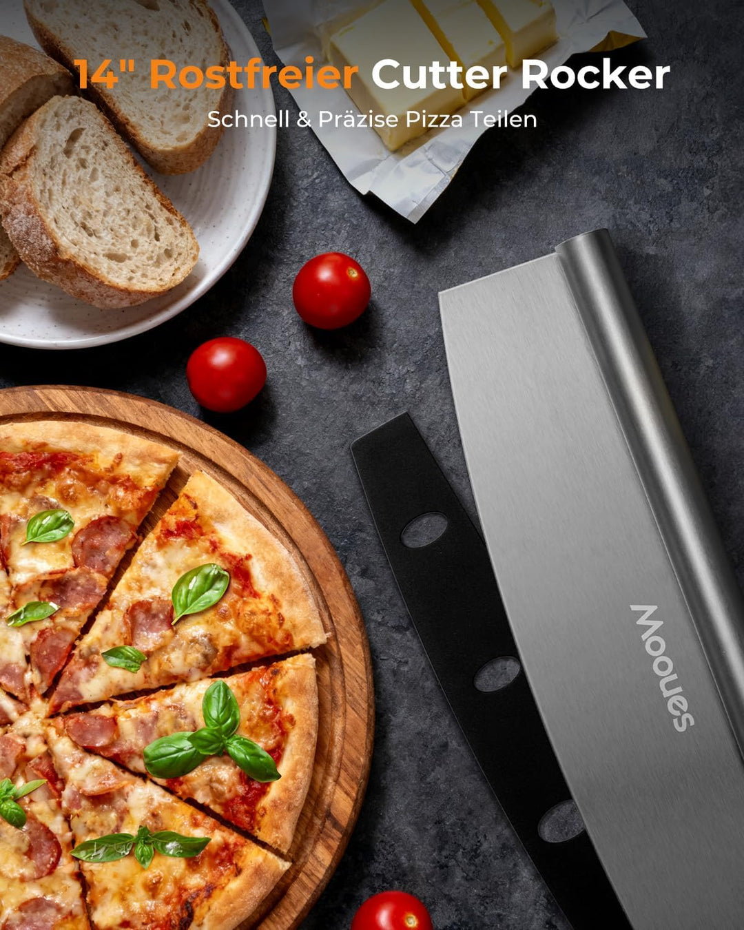 Pizzaschieber, Aluminium Pizzaschaufel mit Faltbarer Griff, 30.5 x 35.5 cm grosser Fläche, Pizza Sch
