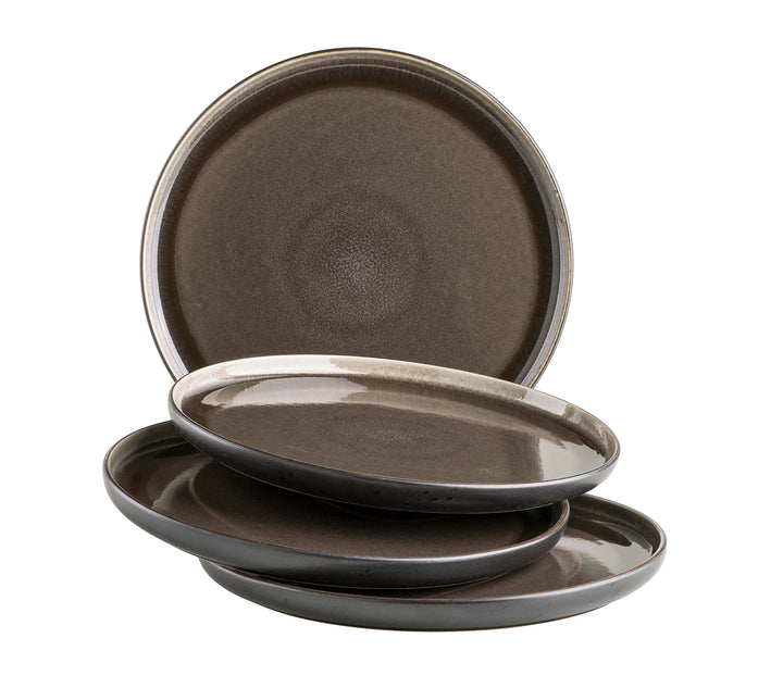 MÄSER Serie Niara, Modernes Dessertteller Set für 4 Personen in aufregendem Vintage Look, kleine Tel