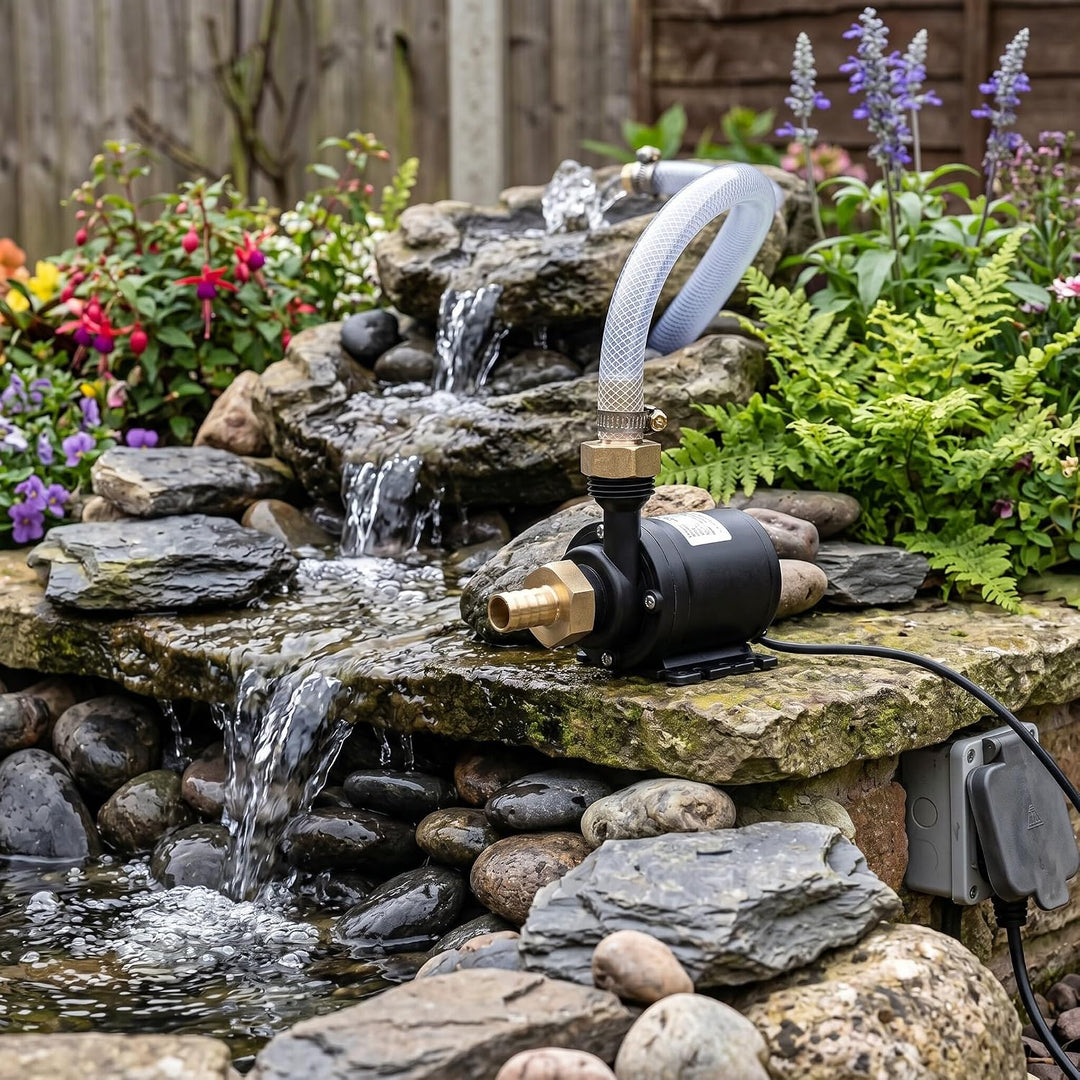 Fabater Bürstenlose Tauchwasserpumpe, 19 W, 800 L/h, 5 M Hub, Extrem Leise, mit Messinganschluss für