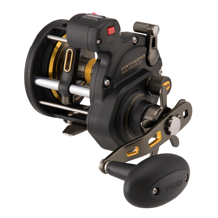 PENN Fathom II Level Wind-Multirolle – Salzwasser-Angelrolle für Boots-, Küsten- und Kajakangeln 30|