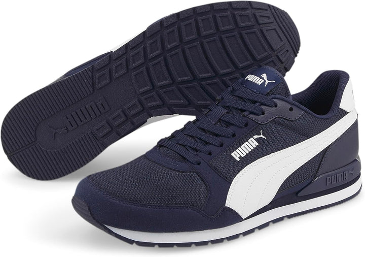 PUMA Unisex St Runner V3 Mesh Sneaker 40.5 EU Peacoat Puma White, 40.5 EU Peacoat Puma White