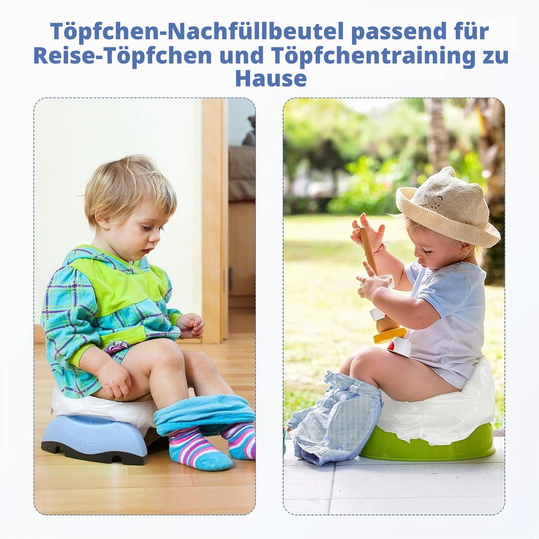 Maliton 80 Stück Einweg Baby Töpfchenbeutel mit Saugfähigem Pad für Unterwegs,Reisen,Auto-universell
