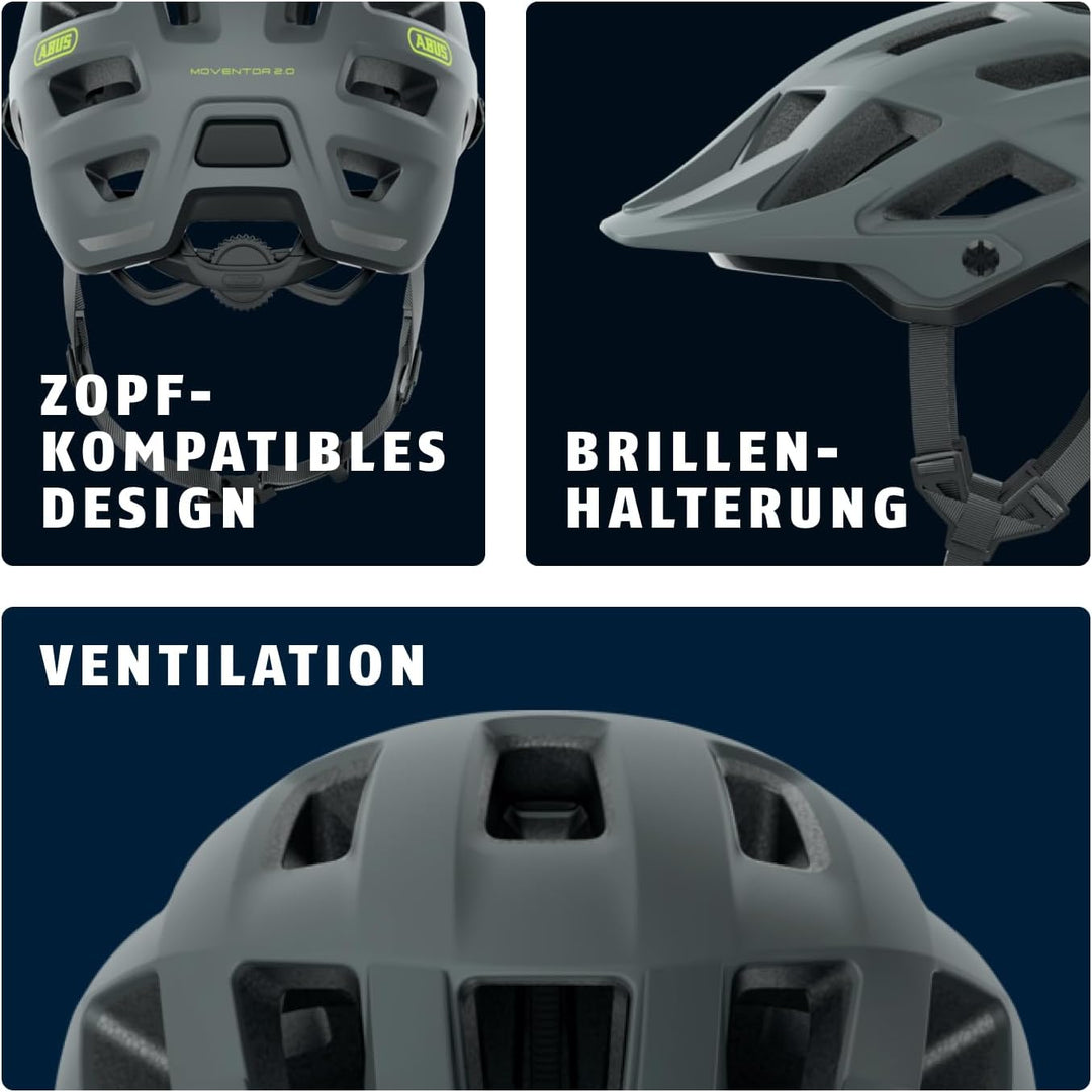 ABUS MTB-Helm Moventor 2.0 - komfortabler Fahrradhelm fürs Gelände - All-Mountain-Helm - für Damen u