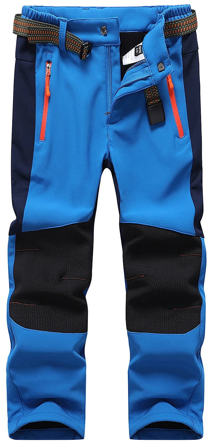 DAFENP Kinder Softshellhose Skihose Warm Gefüttert Thermohose Winter Wasserdicht Winddicht Schneehos