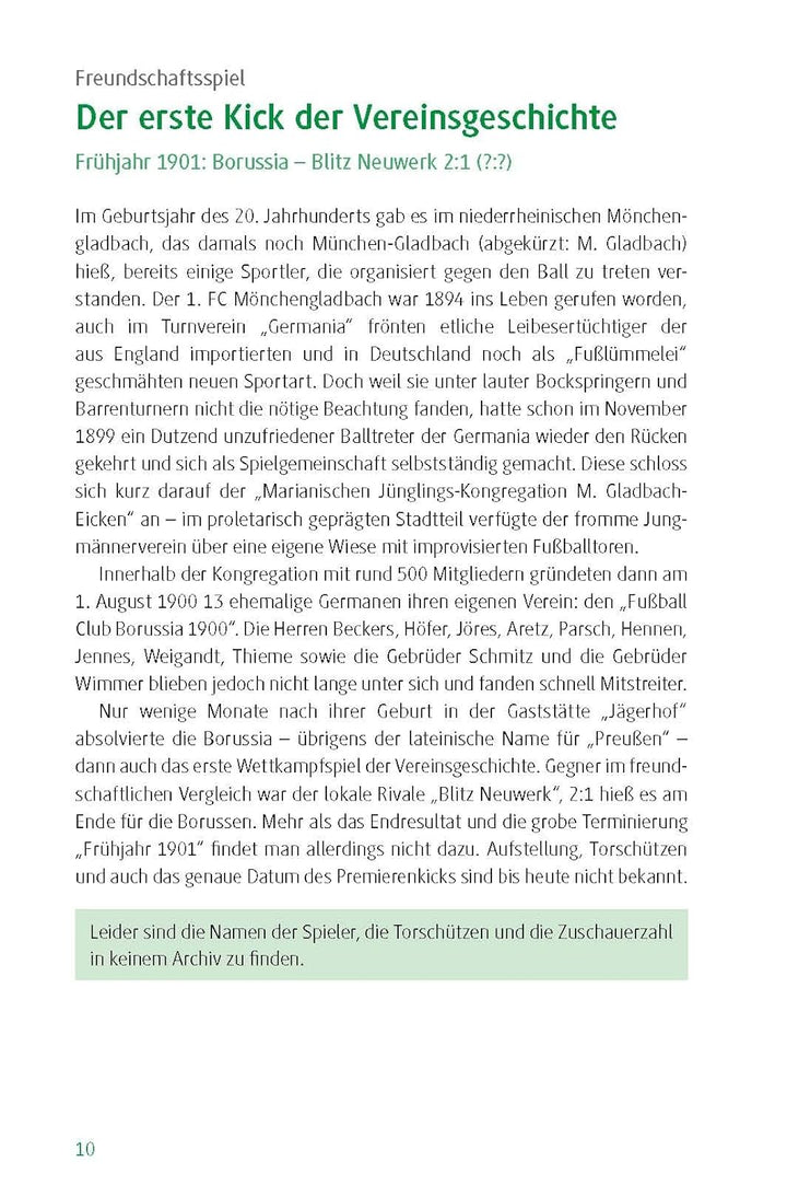 Borussia Mönchengladbach - die 100 wichtigsten Spiele: Geschichten, Berichte und Statistiken, Tasche