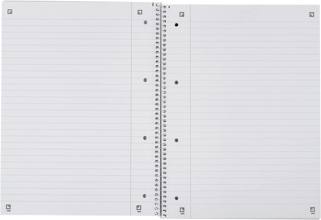 Oxford Recycling Collegeblock A4 liniert mit Rand links, 80 Blatt, 10 Stück, A4 liniert mit Rand lin