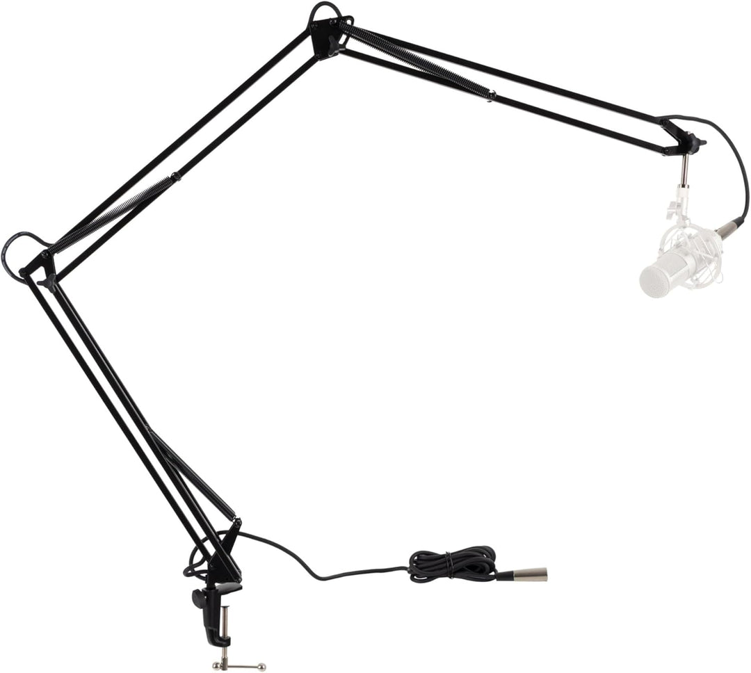 Pronomic Mikrofonarm mit Tischklemme, schwarz (Robuste Ausführung, Armlänge komplett ausgestreckt: 1