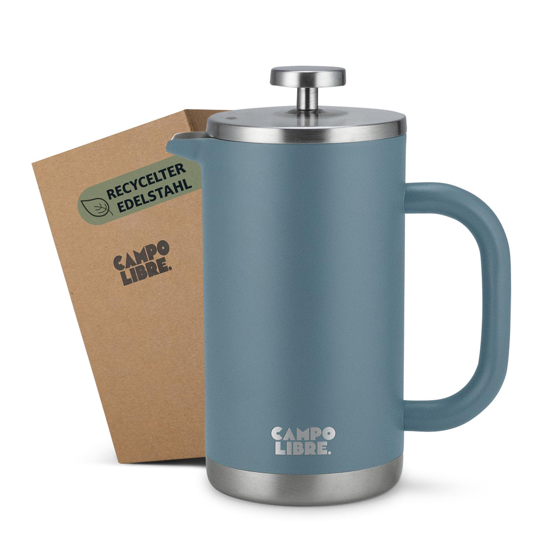 Campo Libre.® Giorgio. French Press I Kaffeebereiter aus doppelwandigem Edelstahl 0,6l I plastikfrei