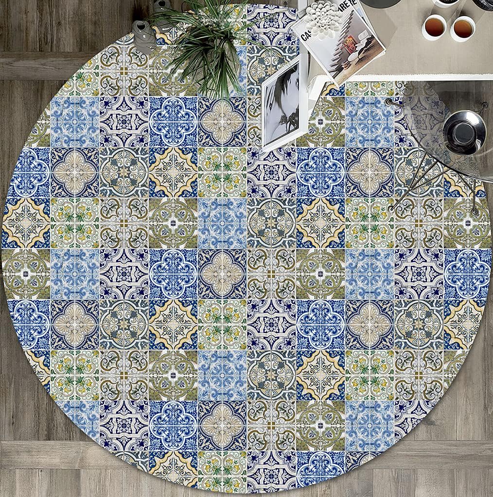 Vilber, Vinyl-Teppich, rund, Lissabon, Farbe 01, Durchmesser 155 cm 155 cm diámetro Mehrfarbig - 01,