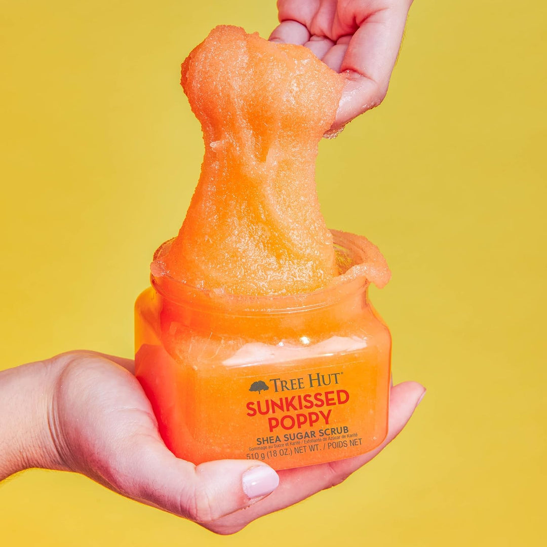 Tree Hut Sunkissed Poppy Shea Sugar Scrub 510.3 g Ultra Hydrating and Peeling Scrub for Nourishing E