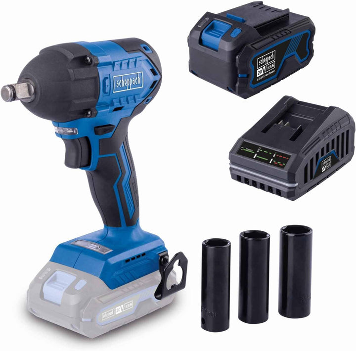 Scheppach Akku-Schlagschrauber BC-IW350-X 20V Brushless | Drehmomentstufen 180-350 - 370Nm | Schlagz