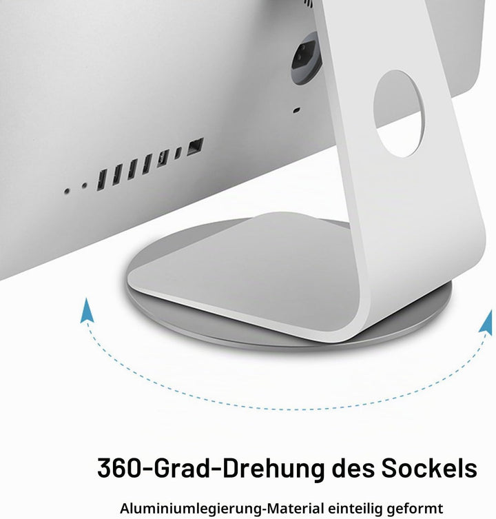 Monitor Drehteller, 360° Drehbarer Monitorbasis mit Matte Sprühfarbe, Aluminiumlegierung, Rutschfest