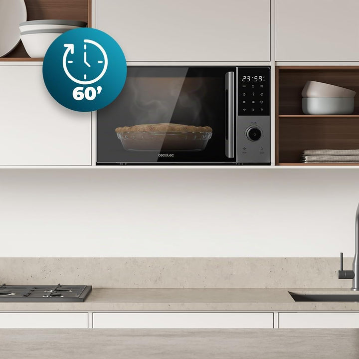 Cecotec Digitaler Mikrowellenherd mit Grill 28L Proclean 2800. 900W, Grill 1200W, Konvektion 2200W,