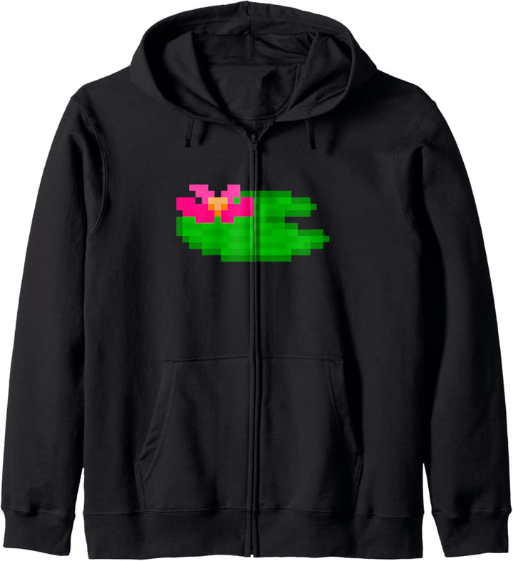 Seerosenblatt Pixel Kapuzenjacke
