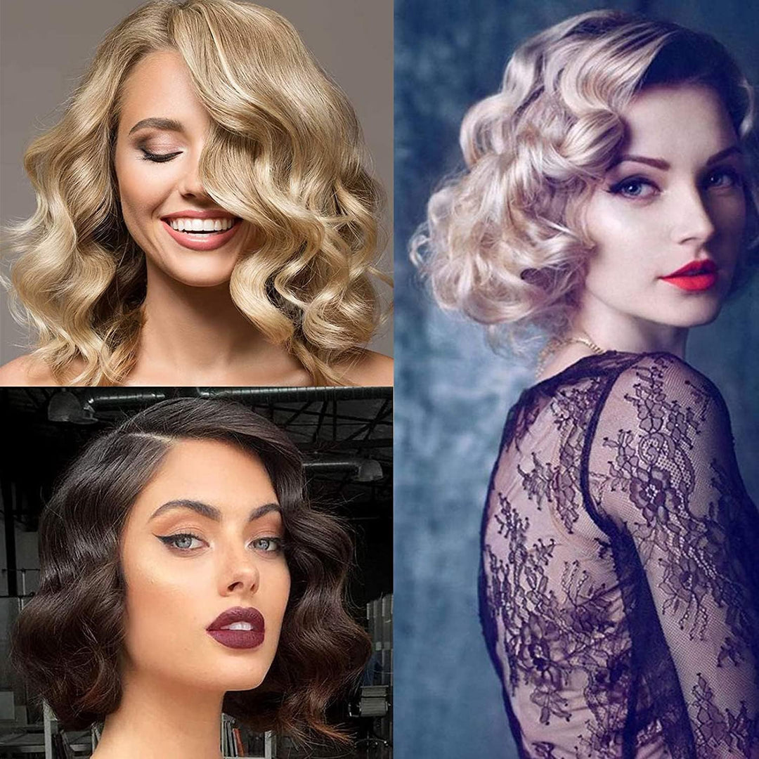 Lockenwickler Set 24 Stücke, Grosse Locken Curlers Ohne Hitze Selbsthaftend Haftwickler, Gross Haarw