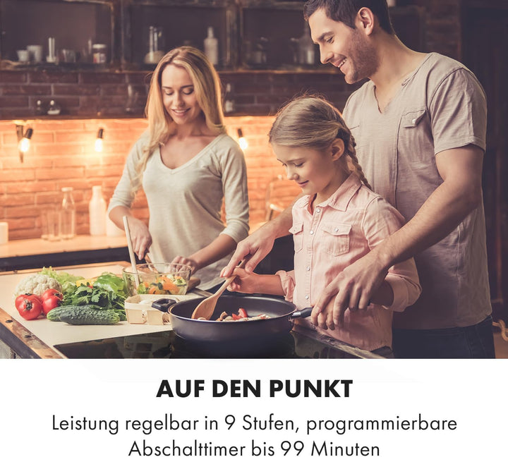 Klarstein Induktionskochfeld, Glaskeramik Kochfeld, Induktionskochfeld mit 5 Platten, Einbau mit Tou