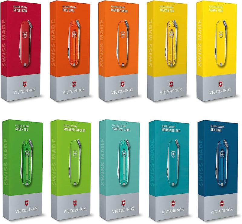 Victorinox Schweizer Taschenmesser, Klein, Classic SD, Multitool, Swiss Army Knife, Geschenk, 7 Funk