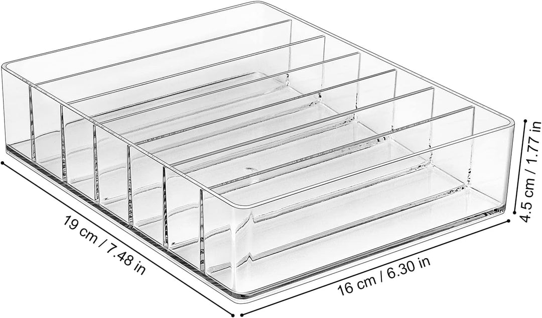 JessLab Eyeshadow Palette Makeup Organizer, Acryl 7-Section Divided Make up Organizer und Lagerung f