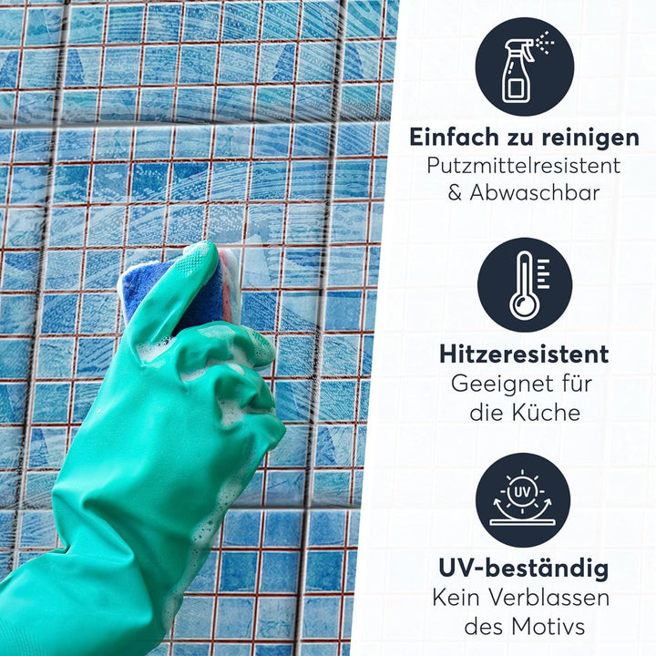 CREATISTO Klebefliesen Stickerfliesen Fliesenfolie - Hochwertige Sticker Aufkleber für Wandfliesen I
