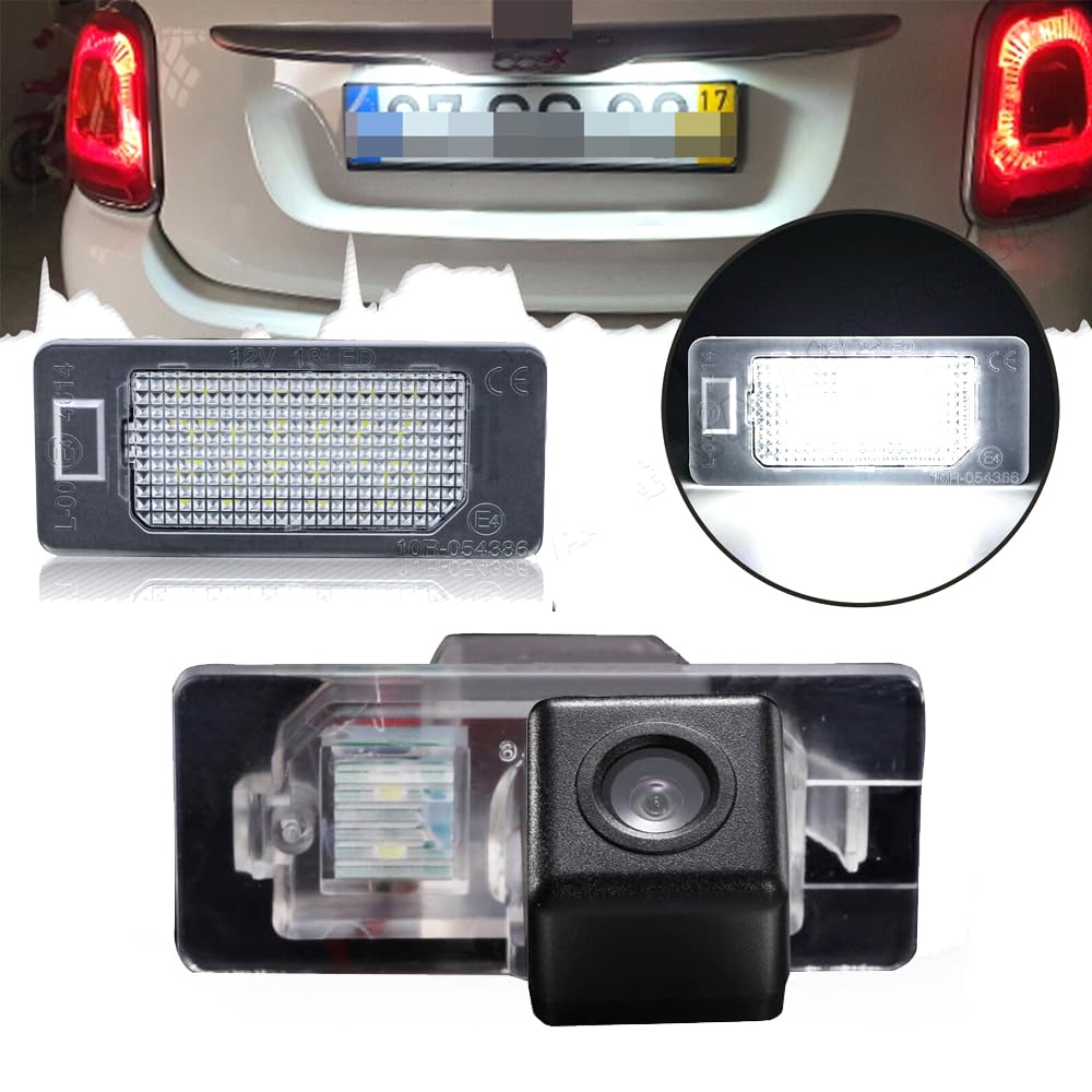 Auto Umkehrkennzeichen Lichtkamera Nachtsicht wasserdichtes Einparksystem Rückfahrkamera für FIAT 50