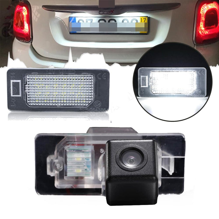 Auto Umkehrkennzeichen Lichtkamera Nachtsicht wasserdichtes Einparksystem Rückfahrkamera für FIAT 50