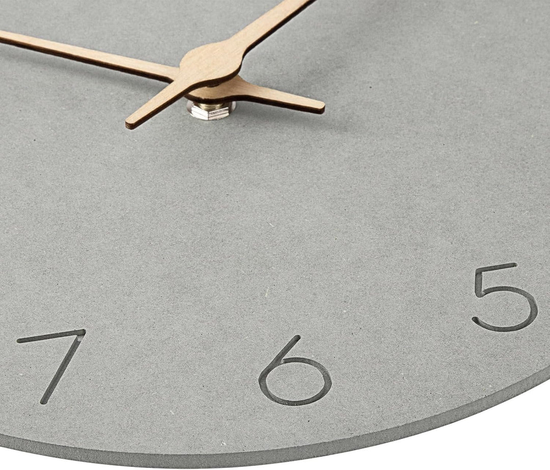 Warminn MDF Holz Wanduhr Ohne TickgeräUsche Lautlos Modern 30cm Quarz Gross Batterie Betriebene Wand