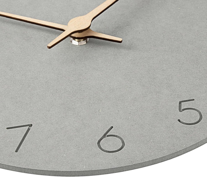 Warminn MDF Holz Wanduhr Ohne TickgeräUsche Lautlos Modern 30cm Quarz Gross Batterie Betriebene Wand
