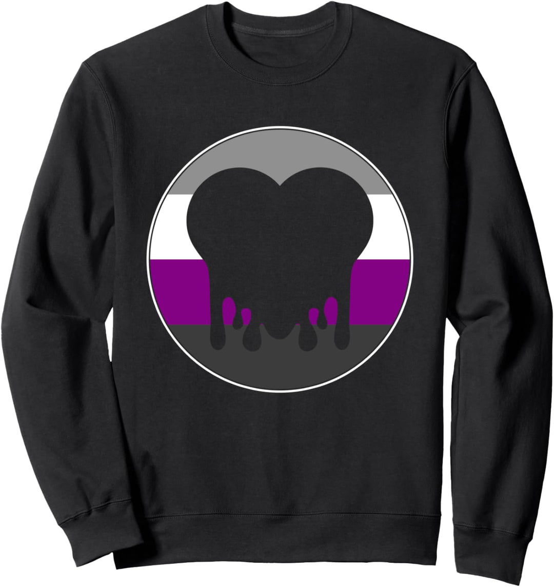 Asexuell Flagge Herz Ace Geschenk LGBT Asexuell Sweatshirt
