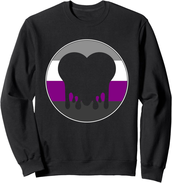 Asexuell Flagge Herz Ace Geschenk LGBT Asexuell Sweatshirt